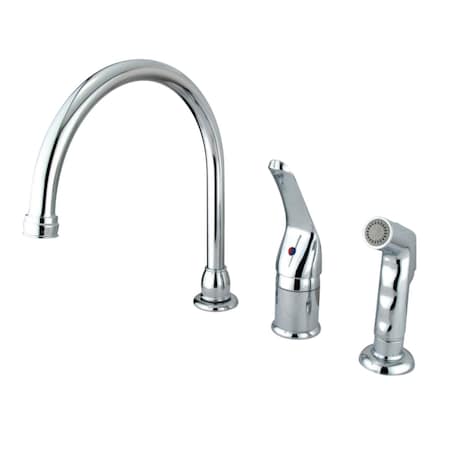 Kingston Brass KB821 Single-Handle Widespread Kitchen Faucet, Polished Chrome KB821